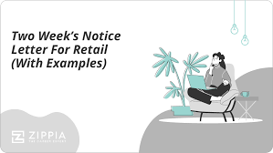two week s notice letter for retail