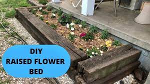 diy raised flower bed made from