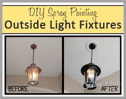 Spray Painting Outside Light Fixtures