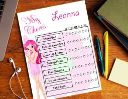 Printable Fairy Chore Chart Girls Printable Chore Chart
