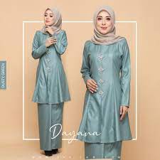 Latest fashion design baju kurung in malaysia green hot sell new style turkish suit abaya girls dress names with pictures material cotton, nylon, linen, spandex. Dayana Kurung Dusty Green Khaizan Online Shopping