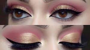 easiest soft pink golden eyemakeup