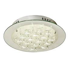 Crystal Round Ceiling Light Silver Grey