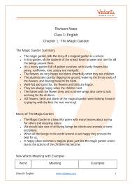 the magic garden cl 3 notes cbse