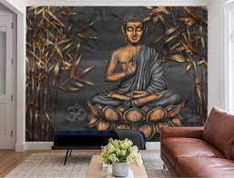 Without Frame Fiber Buddha Wall Mural