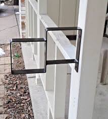 Hand rail garage, handrail for step indoor or outdoor, porch, deck handrailsandrailings. New Small Handrail Wrought Iron 1 2 Steps Steel Grab Rail Single Post Home Decor