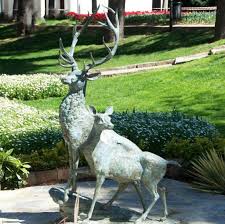 Bronze Life Size Outdoor Deer Statues