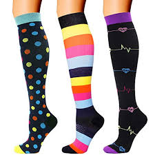 3 Pairs Compression Socks For Women Men 20 30mmhg