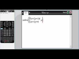 Solving Simultaneous Equations On Ti