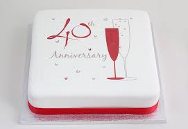 40th wedding anniversary cake ruby by rachel manning cakes, via flickr. 40th Wedding Anniversary Cake Cakey Goodness