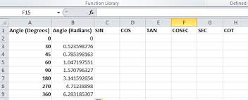 Best Excel Tutorial How To Use Trig Functions In Excel