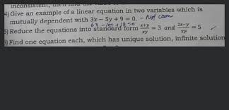 4 Give An Example Of A Linear Equation