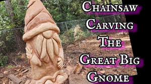 chainsaw carving the great big gnome