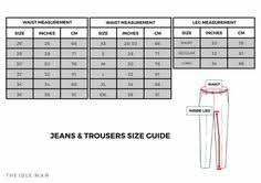 38 Best Size Charts And Measurement Guides Images Size