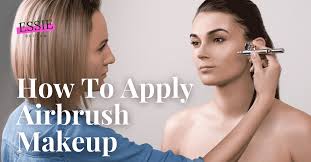 applying airbrush makeup