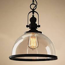 Niuyao Industrial Nautical Transparent 12 2 Wide Glass Pendant Lighting Vintage Chandelier Kitchen Dining Room Living Room Rustic Pendant Lamp Ceiling Hanging Lamp Fixture 454007 Amazon Com