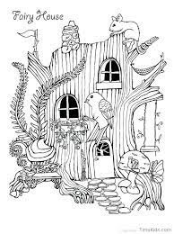 Fairy Garden House Coloring Pages