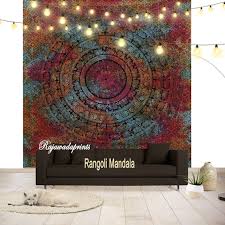Indian Tapestry Multi Color Mandala