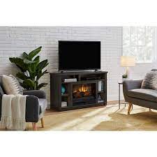 Stylewell Maynard 48 In Freestanding Electric Fireplace Tv Stand In Cappuccino With Ash Grain