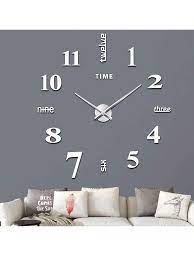1pc Frameless Diy Wall Clock Large