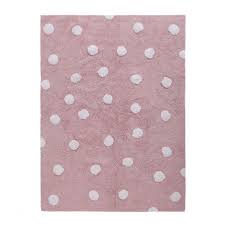 lorena cs polka dots pink rug
