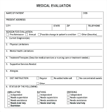 Home Care Assessment Form Template Nursing Physical Templates