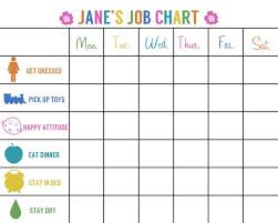 Diy Wipe Off Job Chart Etiket Chore Chart Kids Job