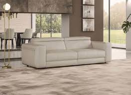 Modern Italian Leather Queen Size Sofa