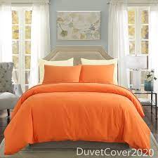 Bright Orange Duvet Cover Twin Queen