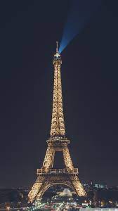 Eiffel Tower at Night, Paris, France ...