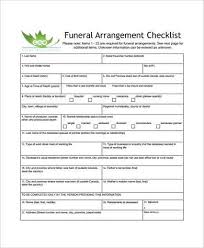 Our funeral planning and arrangement forms are the way to go if you prefer to put pencil to paper. Sample Funeral Checklist Template 13 Documents In Pdf Psd Word Funeral Planning Checklist Funeral Planning Funeral Checklist