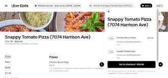 snappy tomato pizza menu with s