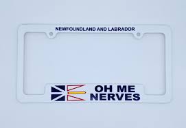 newfoundland licence plate frame oh