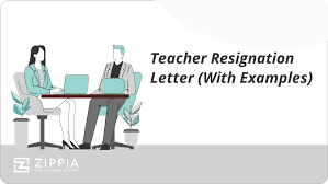 teacher resignation letter with