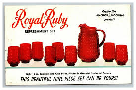 Royal Ruby Glassware Anchor Hocking