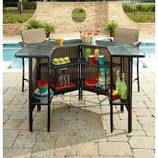 Poole Rattan Curved Outdoor Bar Garden