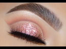 pink glitter eye makeup tutorial