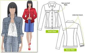 Jean Jacket Sewing Pattern For Women Instant Pdf Pattern