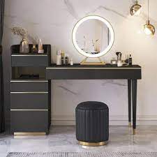 black makeup vanity set dressing table