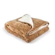 weighted sherpa blanket in taupe