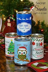 secret santa gift in a can
