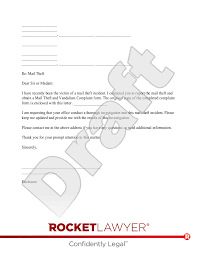 letter to report mail theft template