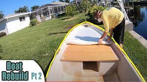 backyard fibergl boat building