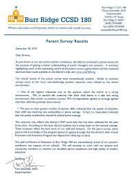 Community Consolidated School District 180 Survey Parents