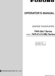 9zwrtr081a Marine Radar User Manual Far2xx7 Ome Furuno Usa