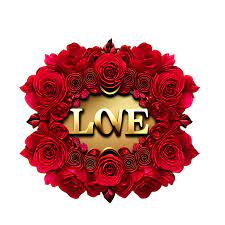 red rose flower love frame valentine