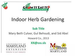Ppt Indoor Herb Gardening Powerpoint