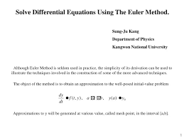 Ppt Solve Diffeial Equations