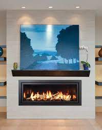 Linear Wall Fireplace Modern By