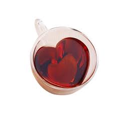 Heart Cup Double Wall Glass Life